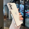 thumbnail image 1 of Samsung Galaxy A54 5G Case,Cute Plating Edge Love Hearts Pattern with Camera Lens Protection Phone Cover for Galaxy A54 6.4",White, 1 of 5