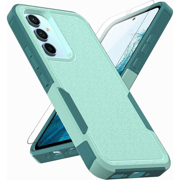 for Samsung Galaxy A54 5G Case: Dual Layer Protective Heavy Duty Cell Phone Cover Shockproof Rugged with Screen Protector - Military Protection Bumper Tough - Samsung Galaxy A54 2023, 6.4inch, Green