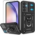 thumbnail image 1 of for Samsung Galaxy A54 5G Case with HD Screen Protector, Heavy Duty Shockproof with 360° Rotation Metal Kickstand [Military Grade] Protective Case for Samsung A54 5G, Black, 1 of 7
