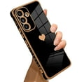 thumbnail image 1 of for Samsung Galaxy A54 5G Case Love Heart Plating Electroplate Luxury Elegant Case Camera Protector Soft TPU Shockproof Protective Corner Back Cover Galaxy A54 5G Case -Black, 1 of 5