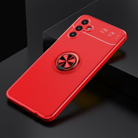 for Samsung Galaxy A54 5G Case with Ring Holder Kickstand [Support Magnetic Car Holder] Heat Dissipation Soft TPU Shockproof Frosted Back Protective Phone Case for Galaxy A54 5G 6.4", Red