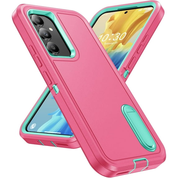 for Samsung Galaxy A54 5G Case, Samsung A54 5G Phone Case with Built in Kickstand, Shockproof/Dustproof/Drop Proof Military Grade Protective Cover for Galaxy A54 5G,Rose/Light Blue