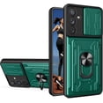 thumbnail image 1 of for Samsung Galaxy A54 5G Case with Slide Camera Cover, Heavy Duty Protective with Ring Kickstand & Card Holder Cell Phone Case for Samsung Galaxy A54 5G LJK Green, 1 of 10