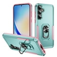 thumbnail image 1 of for Samsung Galaxy A54 5G Case, Slim Fit Military Grade Drop Tested Dual Layer Shockproof Case with 360 Ring Holder Kickstand Protective Rugged Car Magnetic Non-Slip Phone Case,Green+Pink, 1 of 11
