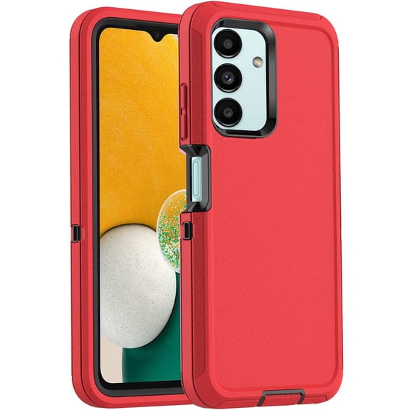 Samsung Galaxy A54 5G Heavy Duty Case, Shock Proof-Shatter Resistant - Rubber- Compatible for iPhone Samsung Galaxy A54 5G, Color Red - By Entronix