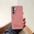 thumbnail image 1 of For Samsung Galaxy A54 5G Phone Case,Compatible With Wireless Charging,Skin-feel Anti-Scratch PU Leather Back Design,Anti-fall Silver Bumper,Ultra Slim Shockproof Durable Phone Case,Pink, 1 of 6