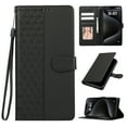 thumbnail image 1 of for Samsung Galaxy A54 5G Phone Case Wallet Card Holder, PU Leather Kickstand Flip Cases Wrist Strap Magnetic Closure Shockproof Embossed Protective Book Cover for Samsung Galaxy A54 5G, Black, 1 of 7