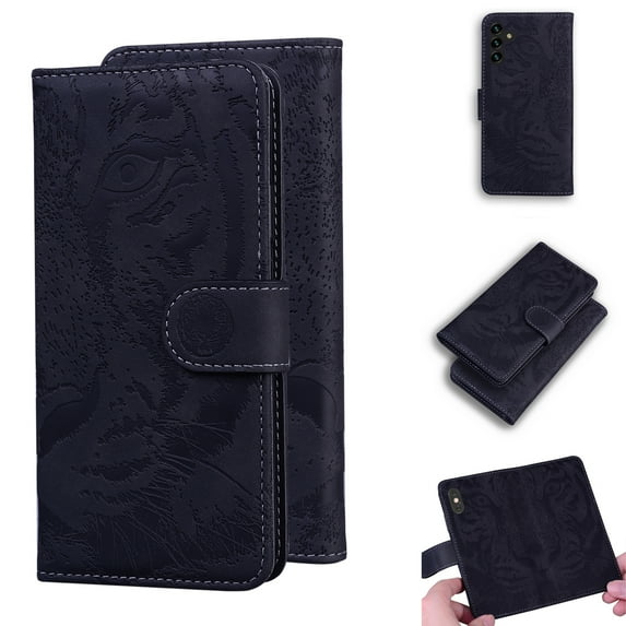 for Samsung Galaxy A54 5G Wallet Case, Flip Case PU Leather Embossed Folio Magnetic Kickstand Case Cover with Card Slots for Samsung Galaxy A54 5G, Black