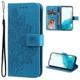 thumbnail image 1 of for Samsung Galaxy A54 5G Wallet Case for Women, with Card Holder Embossed Mandala Flower Flip PU Leather Magnetic Protective Kickstand Cover with Lanyard for Samsung Galaxy A54 5G, Blue, 1 of 9