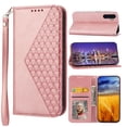 thumbnail image 1 of for Samsung Galaxy A54 Flip Cover, Luxury PU Leather Shockproof Folding Kickstand Card Holder Pocket Wallet Wrist Strap Handbag Magnetic Closure Slim Phone Case for Samsung A54 5G, Rosegold, 1 of 10