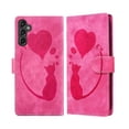thumbnail image 1 of For Samsung Galaxy A55 5G 6.6" Cat Patterned Embossed Strong Magnetic Attachment/Closure, Card Slots/Pocket, PU Leather Flip Wallet Case ﻿,Pink,For Galaxy A55 5G, 1 of 8