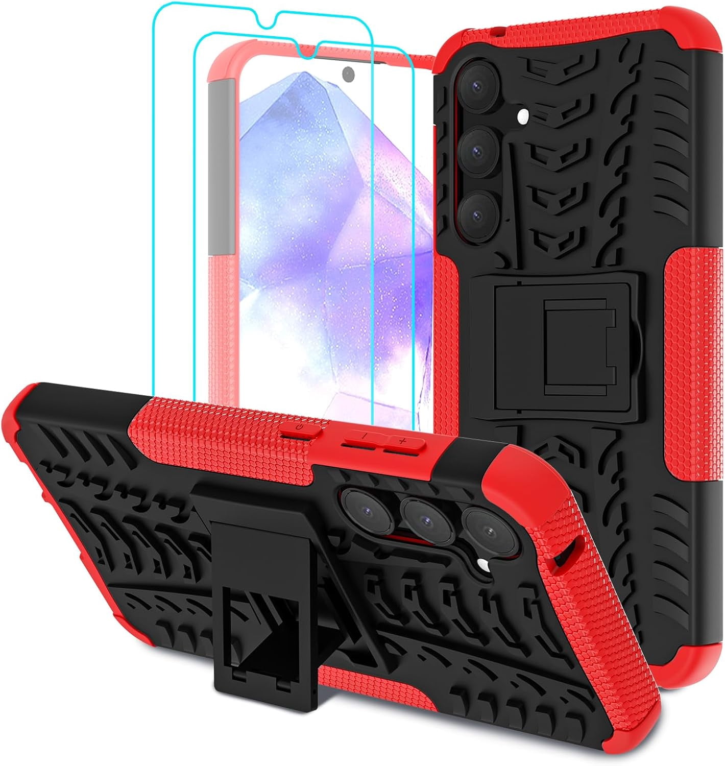 for Samsung Galaxy A55 5G Case with 2 Pack Screen Protector, Dual Layer ...