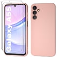 thumbnail image 1 of for Samsung Galaxy A55 5G Case with 2 Pack Screen Protector, Liquid Silicone with Soft Anti-Scratch Microfiber Lining Shockproof Protective Cover for Galaxy A55 5G Silicone Phone Case Pink, 1 of 14