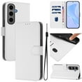 thumbnail image 1 of for Samsung Galaxy A55 Case Wallet with Card Holder,PU Leather Anti-fall Thin Fit Phone case for Women Men,Kickstand,flip Shockproof Cover with Credit Card Slots and Wrist Strap,White, 1 of 12