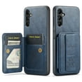 thumbnail image 1 of for Samsung Galaxy A55 Wallet Case with RFID Blocking Credit Card Holder, PU Leather Folio Flip Kickstand Handle Wrist Strap Shockproof Cover Women Men for Samsung A55 Phone Case,Blue, 1 of 9