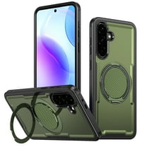 for Samsung Galaxy A56 5G Case with Kickstand [Military Grade Drop Protection] [Magnetic Compatible with Mag-Safe] Shockproof Phone Case with Secure Ring Holder for Samsung Galaxy A56 5G, Green
