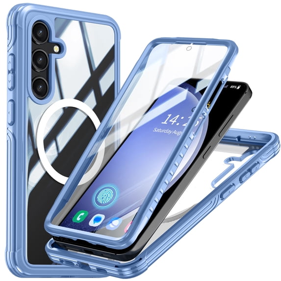 for Samsung Galaxy A56 5G Shockproof Dustproof Case, Compatible with MagSafe Heavy Duty/Military Grade/Rugged Protection Built in Screen Protector Phone Case for Samsung Galaxy A56 5G, Blue