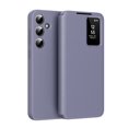 thumbnail image 1 of for Samsung Galaxy A56 5G Smart Wallet Phone Case, Protective Cover with Smart Small Screen View, Finger Tap Control, Slim Design, Card Holder Pocket, PU Leather Flip Cover, Purple, 1 of 7