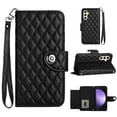 thumbnail image 1 of for Samsung Galaxy A56 5G Wallet Case, Elegant Card Holder Cash Slot PU Leather Kickstand Wrist Strap Wallet Shockproof Protective Flip Women Girls Case Cover for Samsung Galaxy A56 5G, Black, 1 of 7
