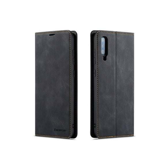 Samsung Galaxy A70 / A70S Case, Premium PU Leather Cover TPU Bumper with Card Holder Kickstand Hidden Magnetic Shockproof Flip Wallet Case