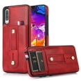thumbnail image 1 of for Samsung Galaxy A70 Case Wallet with Slide Credit Card Holder, Flip Premium PU Leather Hidden Kickstand Classic Retro Heavy Duty Protective Cover for Samsung Galaxy A70,Red, 1 of 9