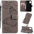 thumbnail image 1 of Samsung Galaxy A71 (4G) Case, Dteck Embossed Butterfly Magnetic Flip PU Leather Wallet Case Stand Protective Cover with Hand Strap [Built-in credit card slots/money pocket],Gray Butterfly, 1 of 6