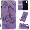 thumbnail image 1 of Samsung Galaxy A71 (4G) Case, Dteck Embossed Butterfly Magnetic Flip PU Leather Wallet Case Stand Protective Cover with Hand Strap [Built-in credit card slots/money pocket],Purple Butterfly, 1 of 6