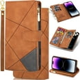 thumbnail image 1 of for Samsung Galaxy A71 (4G) Matte Suede Leather Phone Case Wallet Handbag, Patchwork Folio Flip Cover Kickstand Zipper Pocket Pouch, 2 Layered Card Holder Slot, Magnetic Buckle, Wrist Rope, 1 of 8