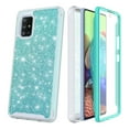 thumbnail image 1 of for Samsung Galaxy A71 4G (NOT FOR A71 5G) Glitter Phone Case Dual Layer Full-Body Rugged Clear Back Case Drop Resistant Shockproof Case with Built In Screen Protector (Teal), 1 of 4