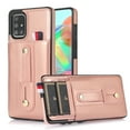 thumbnail image 1 of for Samsung Galaxy A71 5G Case Wallet with Slide Credit Card Holder, Flip Premium PU Leather Hidden Kickstand Classic Retro Heavy Duty Protective Cover for Samsung Galaxy A71 5G,Rosegold, 1 of 9