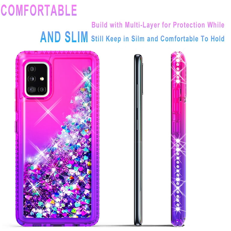Samsung Galaxy A71 5G Phone Case, Liquid Floating Glitter