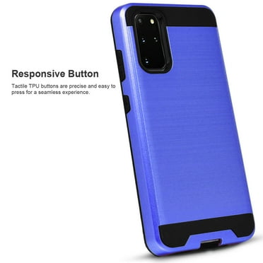 Samsung Galaxy A71 5G Plus Case, 2-Piece Style Hybrid Shockproof Hard Case Cover (Blue)