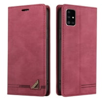 For Samsung Galaxy A71 5G Wallet Case,Premium Solid Color Leather [RFID Blocking] Luxury ID Cash Credit Card Slots Holder Carrying Pouch Magnetic Folio Flip Stand Cover For Samsung Galaxy A71 5G,Red