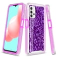 thumbnail image 1 of Samsung Galaxy A72 5G Case, Rosebono Graphic Design Shockproof Impact Resistant Protective Full-Body Rugged Clear Hybrid Bumper Case for Samsung Galaxy A72 5G (Purple Shell), 1 of 4