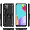 thumbnail image 1 of for Samsung Galaxy A72 5G Ring Stand Phone Case with Tempered Glass Magnet Mount Ready Slip Guard Grids Pattern Kickstand Hybrid Slim Shock Bumper Cover, 1 of 4