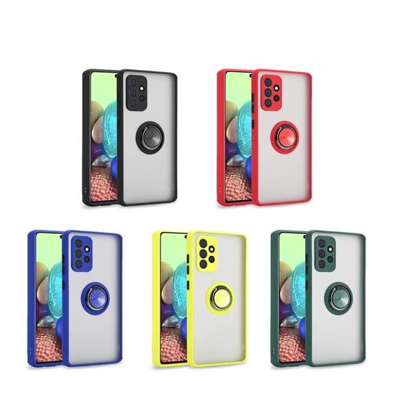 Samsung Galaxy A72 Phone Case, 100% Fit Slim Durable Kickstand Magnet Ring Shock Resistant for Samsung Galaxy A72 Phone Case Blue