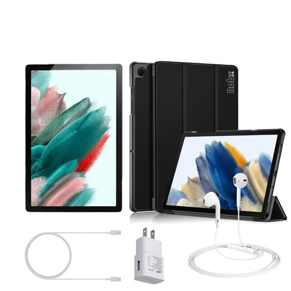 Pre-Owned Samsung Galaxy A8 10.5" Tablet, 64GB (Wi-Fi), Pink Gold | ROBX Magnetic Flap Case | Wired Headphones | HotDeals