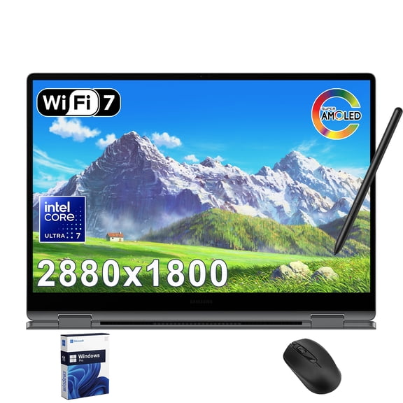 Samsung Galaxy Book5 Pro 360 16" Touchscreen 2-in-1 Laptop, Intel Core Ultra 7 256V, 47 TOPS NPU Copilot+ AI, Intel Arc Graphics, 25-Hour Battery, Windows 11 Pro, w/S Pen