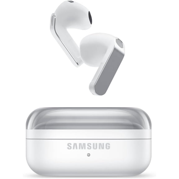 Samsung Galaxy Buds 4 Ai SM-R540N Wireless Bluetooth 6.1 360 Audio with Head Tracking Noise Cancelling Real-Time Interpreter Comfort Fit Version White International Version