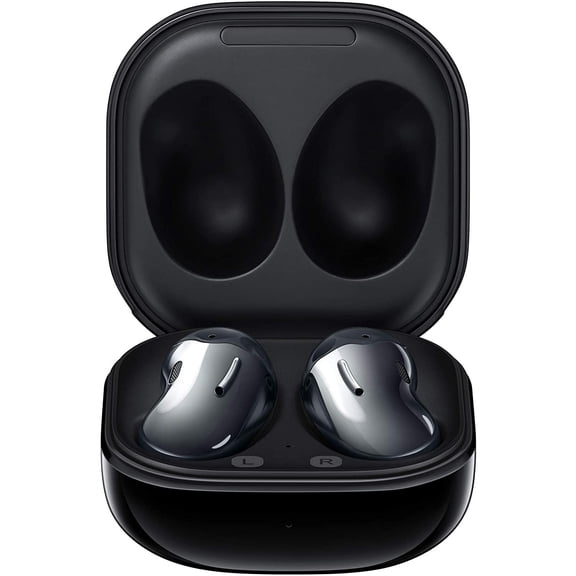 Pre-Owned Samsung Galaxy Buds Live Bluetooth Earbuds, True Wireless with Charging Case, Mystic Black
