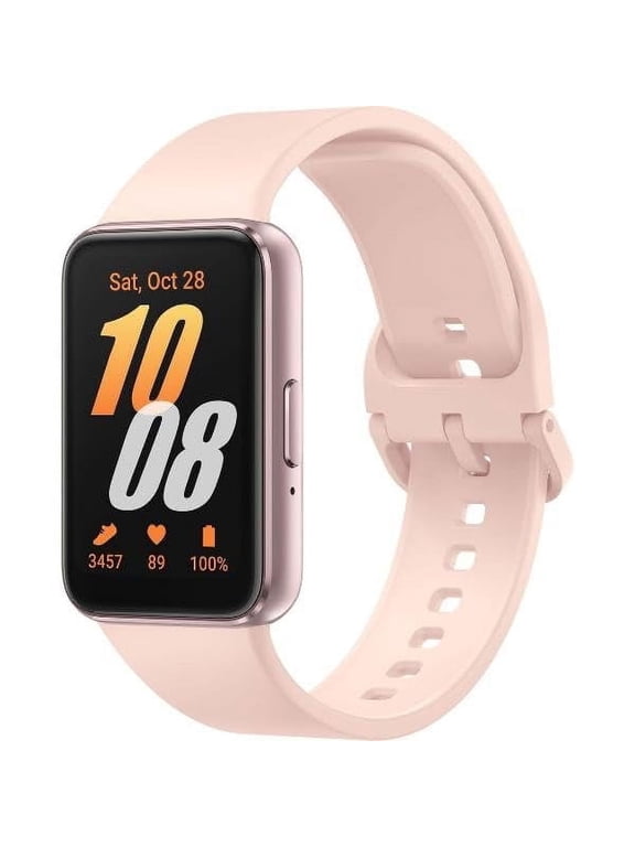 Galaxy FIT 3 1.6" AMOLED Display Pink Aluminum Case with Pink Band