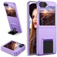 thumbnail image 1 of for Samsung Galaxy Flip5 Case, [Snug Touch Matte ] Military Grade Shockproof Protective Phone Case with Kickstand for Samsung Galaxy Flip 5 LTT Purple, 1 of 18