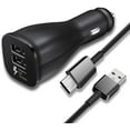 thumbnail image 1 of Samsung Galaxy Fold 5G Original Adaptive Fast Charging Dual-Port Car Charger with USB Type C Charger Cable 4 Feet, 1 of 3