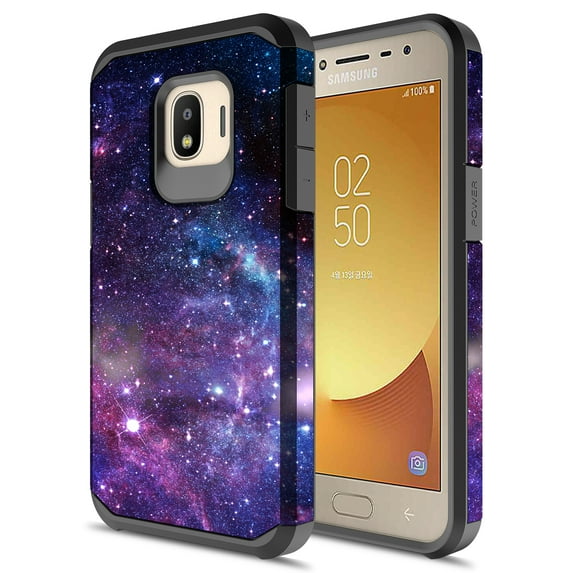 Samsung Galaxy J2 Core 2018 Case, Kaesar Slim Hybrid Dual Layer Shockproof Hard Cover Graphic Fashion Cute Colorful Silicone Skin Cover Armor Case for Samsung Galaxy J2 Core 2018 (Stardust)