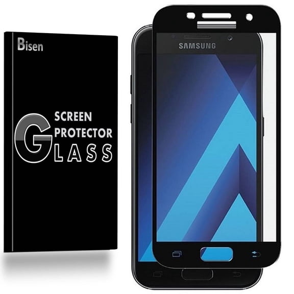 Samsung Galaxy J3 (2017) For Boost Mobile [BISEN] Tempered Glass [Full Coverage] Screen Protector, Edge-To-Edge Protect, Anti-Scratch, Anti-Shock, Shatterproof, Bubble Free