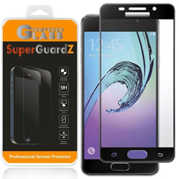 For Samsung Galaxy J3 Eclipse 2 - SuperGuardZ FULL COVER Tempered Glass Screen Protector [Edge-To-Edge Protect, Anti-Scratch, Anti-Bubble] + LED Stylus Pen