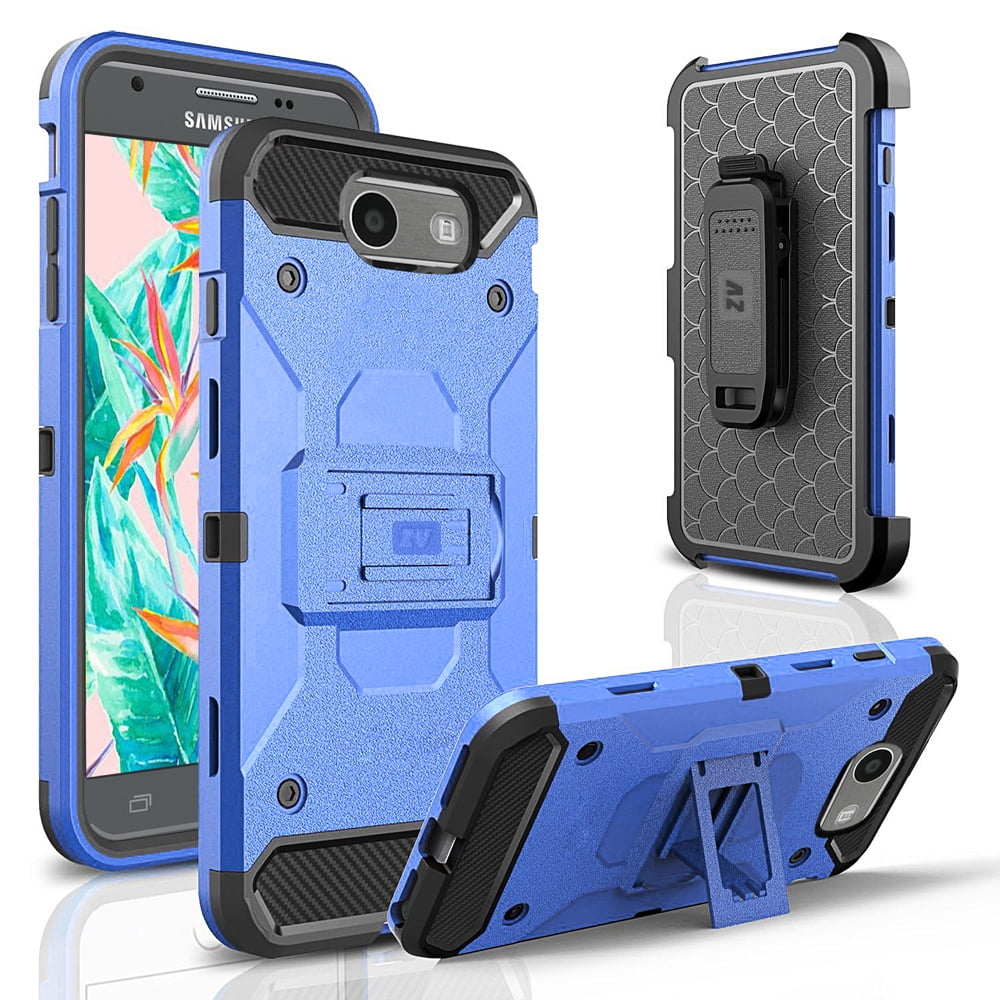 Samsung Galaxy J3 Emerge Case, ZV Tough Armor Cover w/ [Kickstand