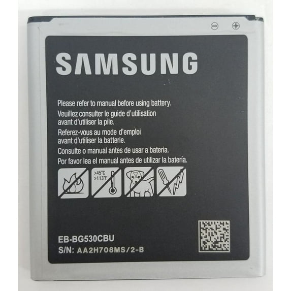 Samsung Galaxy J3 J5 2016 Grand Prime OEM Cell Phone Battery EB-BG530CBU 2600mAh, 3.8V Li-ion