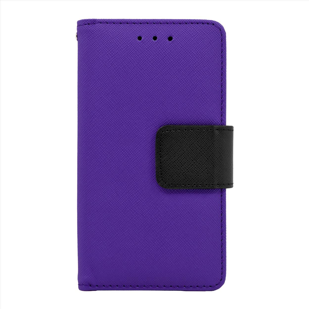 Samsung Galaxy J5 Leather Wallet Pouch Case Cover Purple - Walmart.com