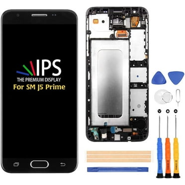 for Samsung Galaxy J5 Prime LCD Display Screen Replacement for G570 G570F G5510 2016 G570Y G570M G5520 Display LCD Panel Repair Parts Kit,with Tempered Glass+Tools (Black)